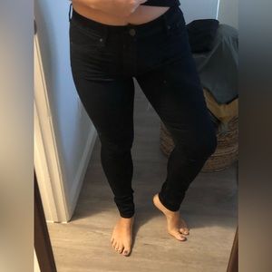 Express Skinny Jeans Womens Size 6 regular Black Mid Rise Legging Cotton blend